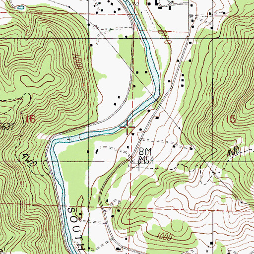 Topographic Map of Dietch Creek, OR