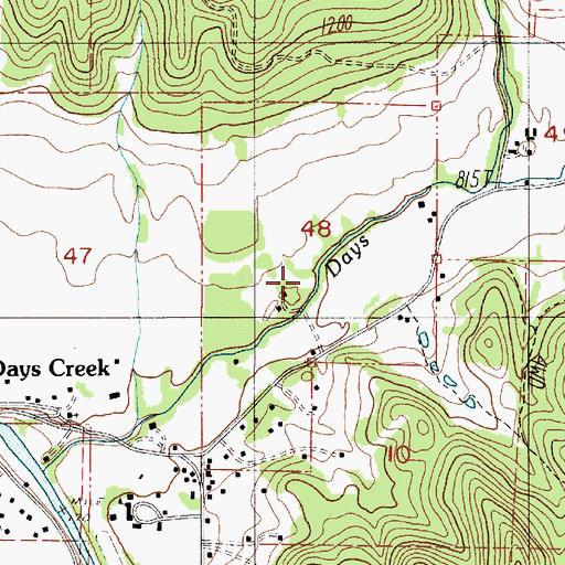 Topographic Map of Porter Creek, OR