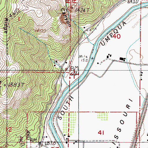Topographic Map of Hilp Creek, OR