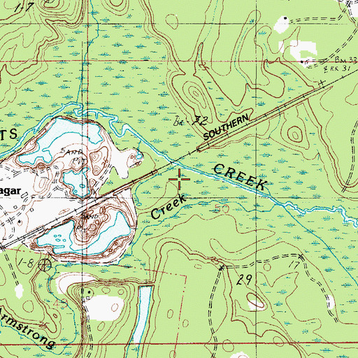 Topographic Map of Armstrong Creek, AL