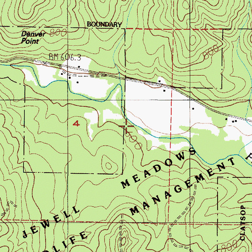 Topographic Map of Alder Creek, OR