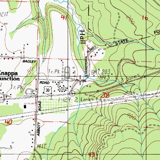 Topographic Map of Dogwood Creek, OR