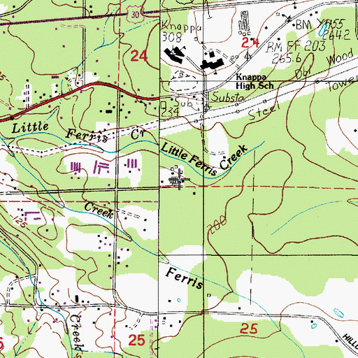 Topographic Map of Barrow Creek, OR
