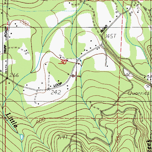Topographic Map of Mill Creek, OR