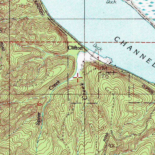 Topographic Map of Kelly Creek, OR