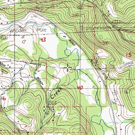 Topographic Map of Merril Creek, OR