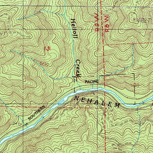 Topographic Map of Helloff (historical), OR