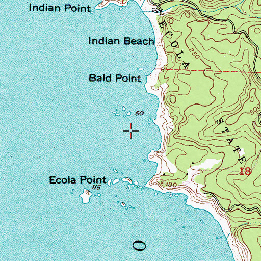 Topographic Map of Crescent Creek, OR
