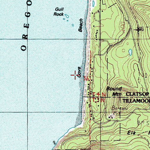 Topographic Map of Mason Creek, OR