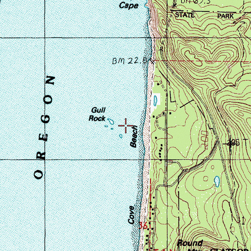 Topographic Map of Cedar Creek, OR