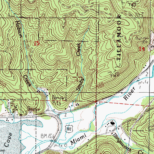Topographic Map of Struby Creek Reservoir, OR
