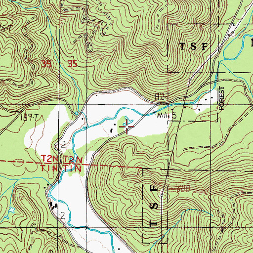 Topographic Map of Waldron Creek, OR