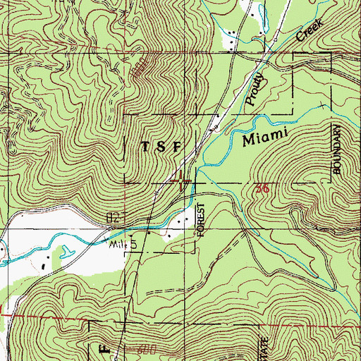 Topographic Map of Stuart Creek, OR