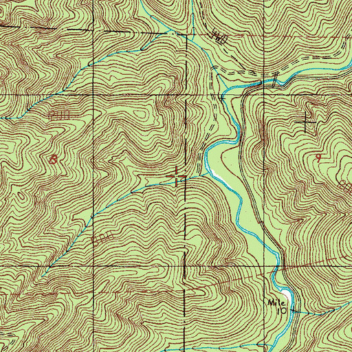 Topographic Map of Slide Creek, OR