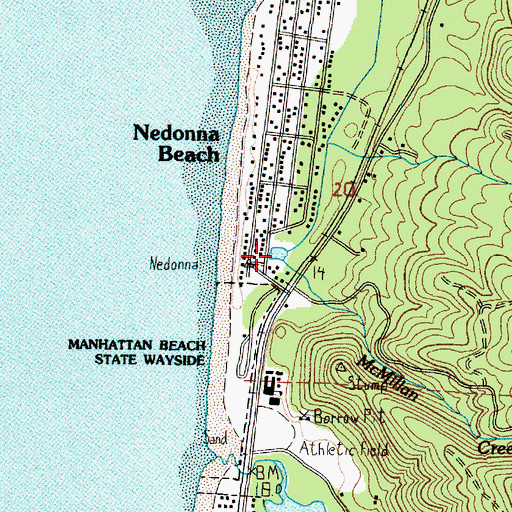 Topographic Map of Nedonna Lake, OR