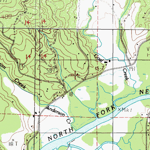 Topographic Map of Upper Nehalem, OR