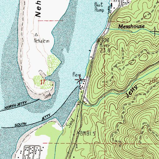 Topographic Map of Crab Rock, OR