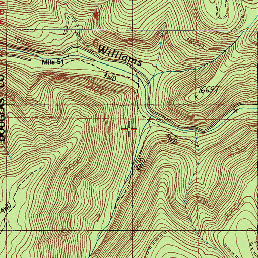 Topographic Map of Gooseberry Creek, OR