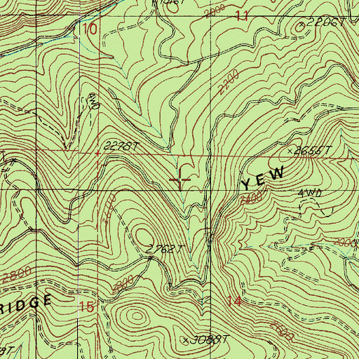 Topographic Map of Yew Camp, OR