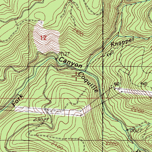 Topographic Map of Knepper Creek, OR
