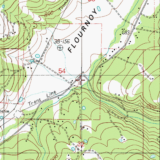 Topographic Map of Flournoy Creek, OR