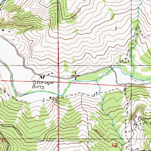 Topographic Map of Joe Cox Creek, OR