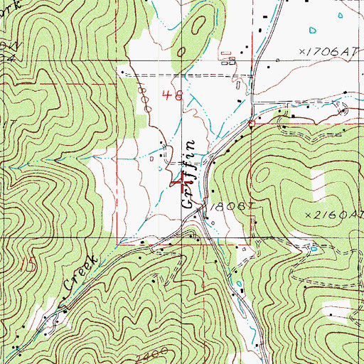 Topographic Map of Hawk Gulch, OR