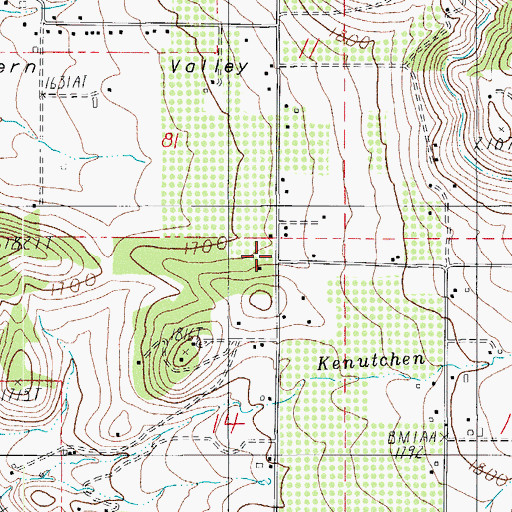 Topographic Map of Cliff Gulch, OR