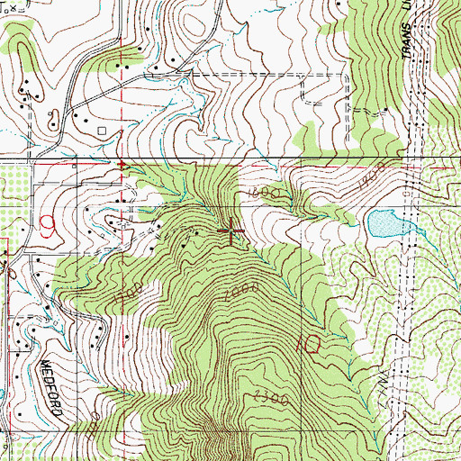 Topographic Map of Coal Mine Creek, OR