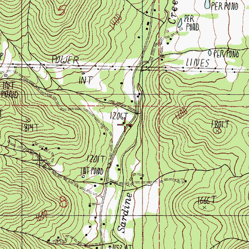 Topographic Map of Rocky Creek, OR