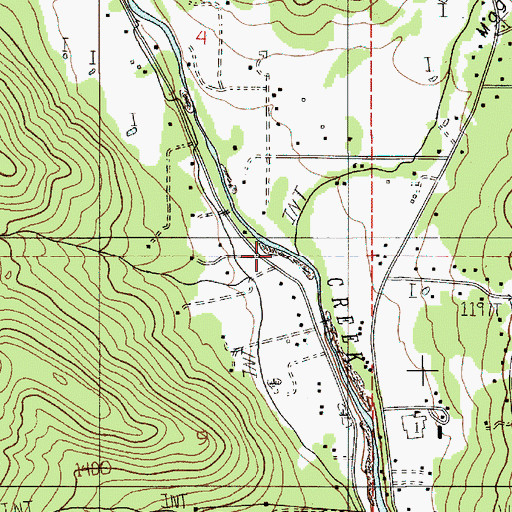 Topographic Map of Maple Creek, OR