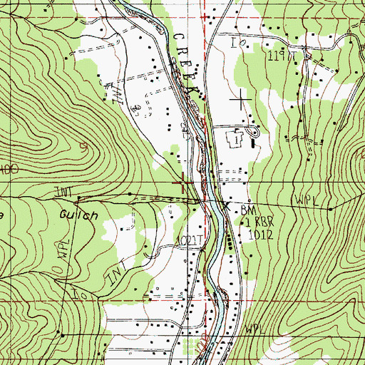 Topographic Map of Sugarpine Gulch, OR