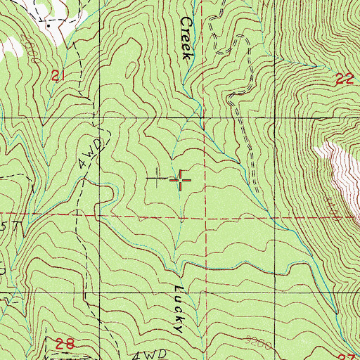Topographic Map of Harrison Creek, OR