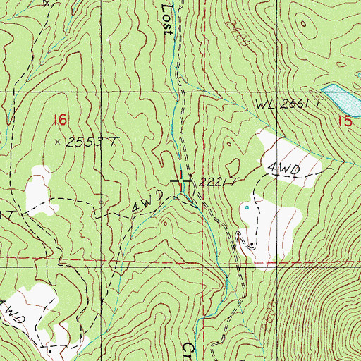 Topographic Map of Charley Creek, OR