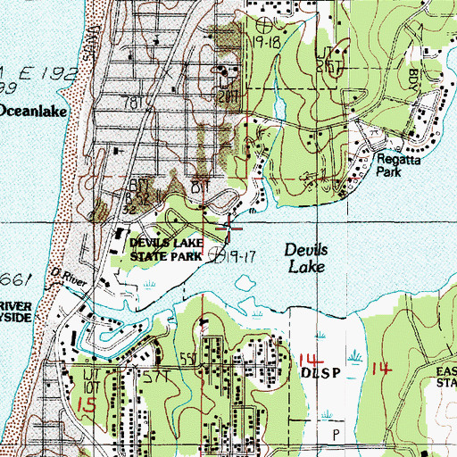 Topographic Map of Spring Creek, OR