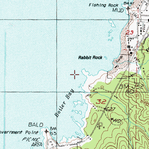 Topographic Map of Rabbit Rock, OR