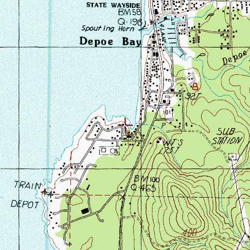 Topographic Map of Williams Creek, OR