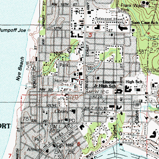 Topographic Map of Bains Creek, OR