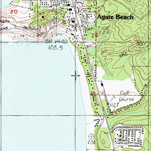 Topographic Map of Lucky Gap Creek, OR