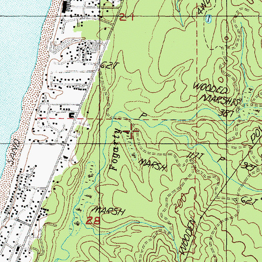 Topographic Map of Salmon Creek, OR