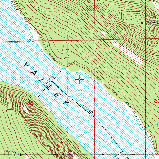 Topographic Map of Sky Creek, OR