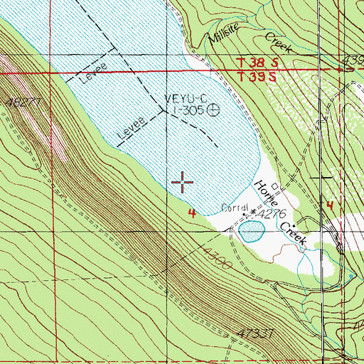 Topographic Map of Home Creek, OR