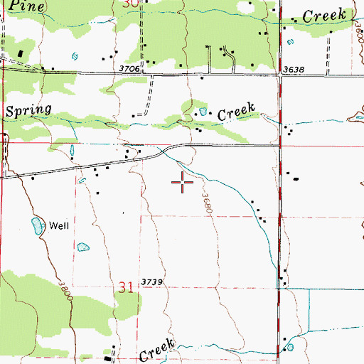 Topographic Map of Phillips Ditch, OR