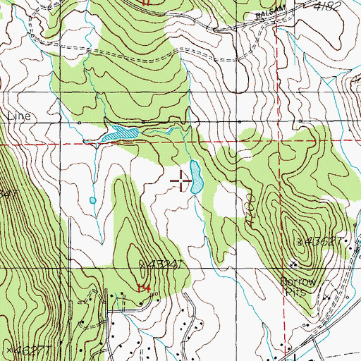 Topographic Map of Botens Reservoir, OR