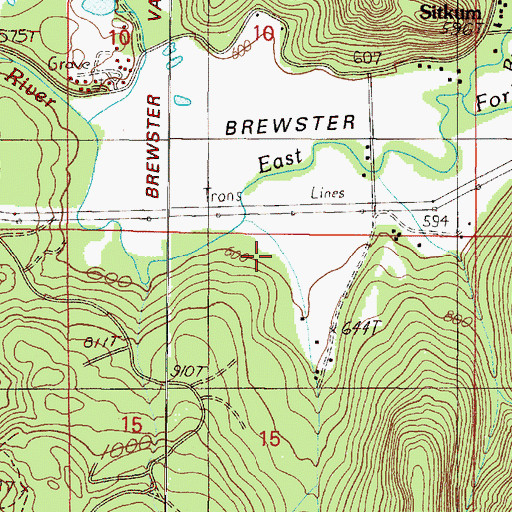 Topographic Map of Canyon Creek, OR
