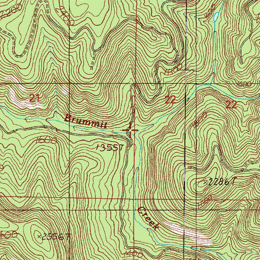 Topographic Map of Karl Creek, OR
