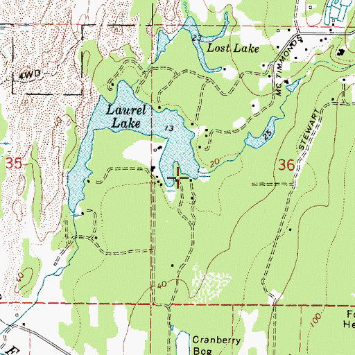 Topographic Map of Spring Creek, OR