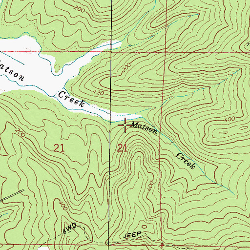 Topographic Map of Newcastle Mine, OR