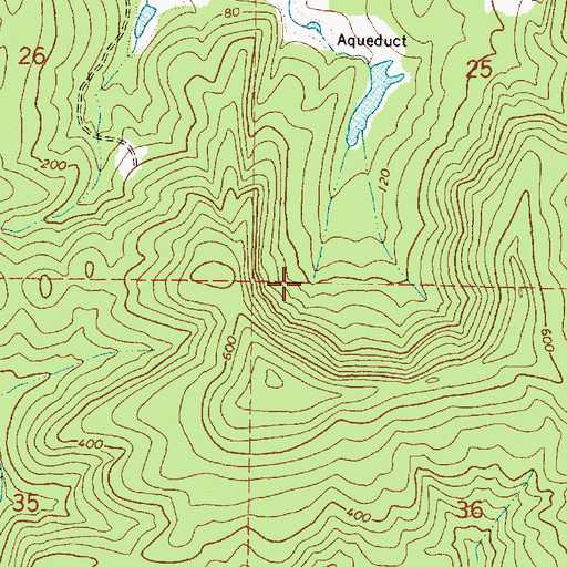 Topographic Map of Thirty Six Mine, OR