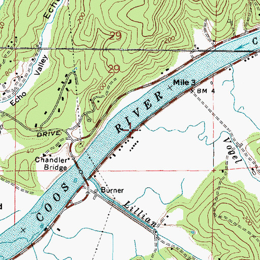 Topographic Map of Watsonville (historical), OR